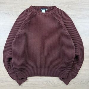 Vintage Holt Renfrew Long Sleeve Rib Knit Sweater Mens XL Brown
